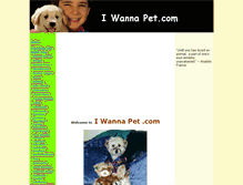 Tablet Screenshot of iwannapet.com